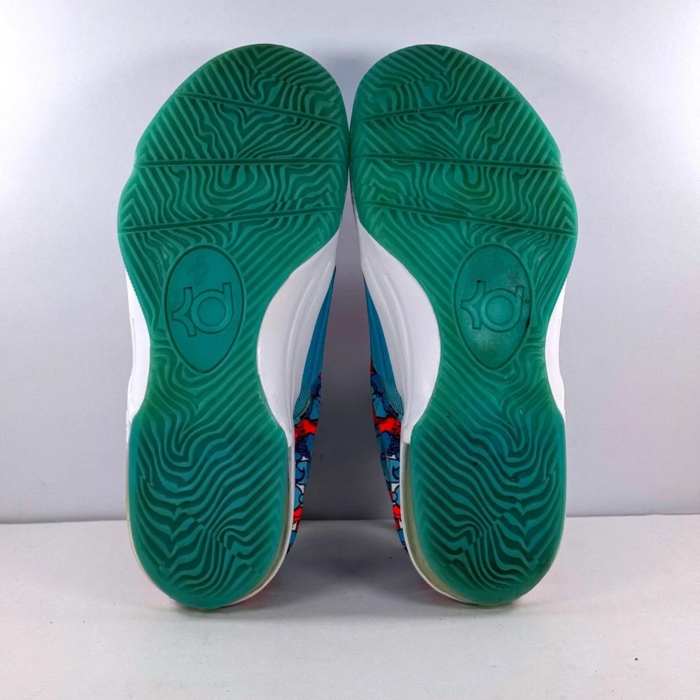 Nike KD 7 GS Ice Cream Light Blue Lacquer Bright Crimson 669942-401 Kids Size 5Y